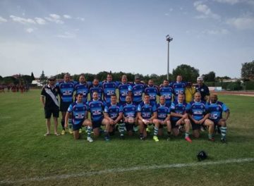 L'équipe des pompiers de Reims au championnat de France de rugby le 14 juin